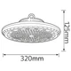 Светильник подвесной влагозащищенный LED 150W 6400K 15000Lm 85-265V IP65 d-320мм. черный ARTEMIS-150 - изображение 2