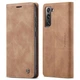 Чехол-книжка CaseMe из нубука для Samsung S21 Светло-коричневый - изображение 5