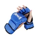 Перчатки для смешанных единоборств MMA взрослые синие - изображение 1
