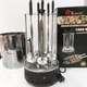 Електрошашличниця Domotec BBQ 1000W нержавіюча сталь, гриль на 6 шампурів, Сріблястий - изображение 3