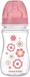 Пляшка з широким отвором "Easystart Newborn" антиколікова,240 мл, рожеві квіти - Canpol Babies 240ml (1320352-31100167) - изображение 1
