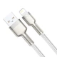 Кабель Baseus Cafule Series Metal Data Cable USB to Lightning 2.4A 2m White (CALJK-B02) - изображение 2