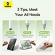 Универсальный магнитный стилус Baseus Smooth Writing 3 3in1 Passive Stylus |Android, Apple, Windows| Белый (P80080801211-01) - изображение 7
