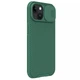 Противоударный Карбоновый чехол Nillkin CamShield Pro Magnetic для Apple iPhone 15 (6.1") Зеленый / Deep Green - изображение 3