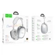 Накладные беспроводные наушники Hoco W55 Plus Happiness ANC noise reduction Silver - изображение 4