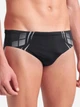 Плавки пляжні чоловічі Arena Poseidonia Swim Briefs 009075-501 80 Чорні з білим (3468337537090) - зображення 1