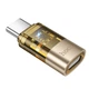 Перехідник HOCO UA36D (USB-C male to iP female) з Lightning на Type-C Золотий - зображення 1
