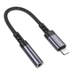 Перехідник Адаптер BOROFONE BV24 Lightning (iP male to 3.5mm) (15cm) audio converter Сірий - изображение 1