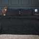 Набор MirSon №2959 Line Satin Light Pro Два одеяла летних Семейных 155x215 см 10-006 Black Eco-Soft + две наволочки 50х70 см + простынь 220х240 см (2200010973129) - изображение 1