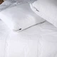 Набор MirSon №2958 Line Satin Light Pro Два одеяла летние King Size 155x215 см 10-001 Snow White Eco-Soft + две подушки 50х70 см + две наволочки 50х70 см + простынь 220х240 см (2200010972818) - изображение 3