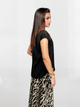 Блуза шовкова зі складою по спинці Wear me M Чорний (1_25_10374) - изображение 2