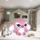 Детский 3D-конструктор Magic Blocks "Stitch Angel" 12000 деталей фигурка Стич Розовый 50 см - изображение 2