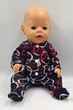 Одежда для Baby Born - Комбинезон хлопковый темно-синий домашний - изображение 1