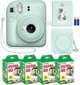 Набор Fujifilm INSTAX Mini 12 Mint Green зеленая фотокамера мгновенной печати / картриджи 40 фото / чехол / ремешок / альбом (64 фото) / подарочная упаковка - изображение 1