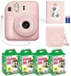 Набор Fujifilm INSTAX Mini 12 Blossom Pink розовая фотокамера мгновенной печати / картриджи 40 фото / чехол / ремешок / альбом (64 фото) / подарочная упаковка - изображение 1