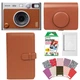Набор камера моментальной печати Fujifilm Instax Mini Evo Hybrid Brown + чехол + фотопленка 20 шт + фотоальбом 108 + наклейки 20 шт + фоторамка - изображение 1
