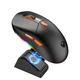 Игровая беспроводная мышка MEETION GW38 с RGB-подсветкой, 3 режимами подключения (Bluetooth/2.4G/проводное), сенсором 8000 DPI Black - изображение 4