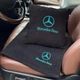 Флісовий набір плед з подушкою Mercedes, чорний з бірюзовою ниткою, AUTO COMFORT - зображення 1