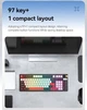 Игровая беспроводная клавиатура механическая TWolf T70 |УКР/АНГ раскладка| с RGB подсветкой black-white - изображение 5
