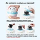Ночник детский проектор музыкальный звездного неба Яйцо Интерактивный Пингвин космос, Рождество, динозавры на ПУЛЬТЕ управления проекции 13 слайдов Голубой - изображение 7