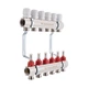 Коллектор латунный с расходомерами и евроконусами Thermo Alliance Standart 1" на 6 выходов TAS235W6E - изображение 3