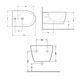 Биде подвесное Qtap Swan 520х360х320 White QT16555378W - изображение 2