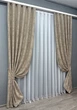 Комплект готовых штор VR-Textil Жаккард Sultan YL № 1208ш Бжево-серый 150х270 см 2 шт (33-0036) - изображение 3