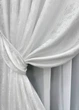 Комплект готовых штор VR-Textil Жаккард Мрамор Al1 № 1300ш Белый 100х270 см 2 шт (31-573) - изображение 5
