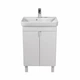 Тумба універсальна МОЙДОДИР SIMPLE WHITE 55-U з умивальником RIVER 55 біла - изображение 1