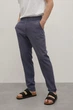 Льняные мужские брюки-чинос Finn Flare BAS-20024-101 синие 2XL - изображение 3