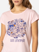 T-shirt damski z nadrukiem bawełniany Lee Cooper Bouquet-1160 S Różowy (5905991728207) - obraz 4