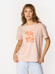 T-shirt damski z nadrukiem bawełniany Lee Cooper Cherry-1145 L Brzoskwiniowy (5905991729259) - obraz 1