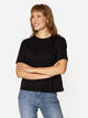 T-shirt damski basic bawełniany Lee Cooper Cropped-8515 M Czarny (5905991728825) - obraz 3