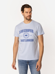 T-shirt męski bawełniany Lee Cooper East-London4 L Błękitny (5905991735830) - obraz 3