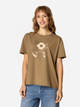 T-shirt damski z nadrukiem bawełniany Lee Cooper Flowers7-1145 S Khaki (5905991729044) - obraz 3