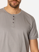 T-shirt męski basic bawełniany Lee Cooper Henley-1160 XL Szary (5905991736578) - obraz 4