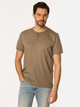 T-shirt męski basic bawełniany Lee Cooper Henley-1160 3XL Khaki (5905991736646) - obraz 3