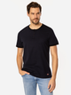 T-shirt męski w paski bawełniany Lee Cooper Henley4-1160 M Czarny (5905991736707) - obraz 3