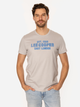 T-shirt męski bawełniany Lee Cooper East London3-1160 S Beżowy (5905991726586) - obraz 1