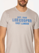Футболка бавовняна довга чоловіча Lee Cooper East London3-1160 M Бежева (5905991726609) - зображення 4