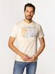 T-shirt męski z nadrukiem bawełniany Lee Cooper Sea-1160 2XL Jasnożółty (5905991726524) - obraz 1