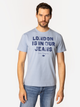 T-shirt męski bawełniany Lee Cooper Slog3-1160 2XL Granatowy (5905991726579) - obraz 1