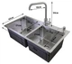 Мийка з нержавійки AQUAMILL 7843 INOX + дозатор + змішувач - зображення 2