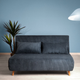 Sofa HOMLA Solace 2-osobowa z funkcją spania 140 x 91 x 84 cm Dark Blue (5904183871677) - obraz 9
