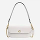Сумка кросс-боди женская из натуральной кожи маленькая Coach Brook Flap Chain Bag Brass/Chalk BG-COA-82 Белая (313038537500) - изображение 1