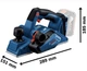 Мощный аккумуляторный рубанок Bosch Professional GHO 185-LI : без АКБ, 14000 об/мин (06015B5021) - изображение 3