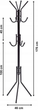 Wieszak na ubrania ModernHome by Multistore 11 haków (GH-6007 BLACK) - obraz 7