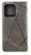 Чехол книжка Business Leather для Xiaomi Redmi Note 13 4G на магните с подставкой серый - изображение 2