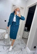 Fashions • Женский джинсовый костюм Movis Fashions 54-56 морская волна (1733-бу) - изображение 3