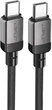 Кабель Acefast C9-03 USB 2.0 USB-C to USB-C 1.2 м 3A Black/Grey (6974316282679) - изображение 1